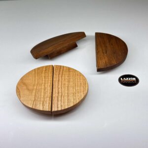 Ahşap Lüx Daire Kulp (14 cm çap)