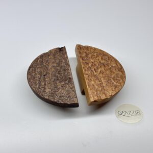 Ahşap Dokulu Daire Kulp (14 cm çap)