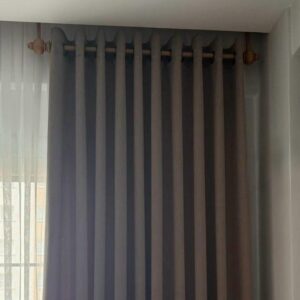 Ahşap Perde Rustik (duvar delmeden -Korniş Uyumlu)