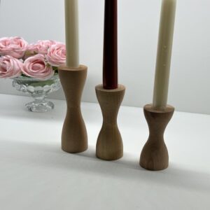 Ahşap Mumluk  3'lü şamdan